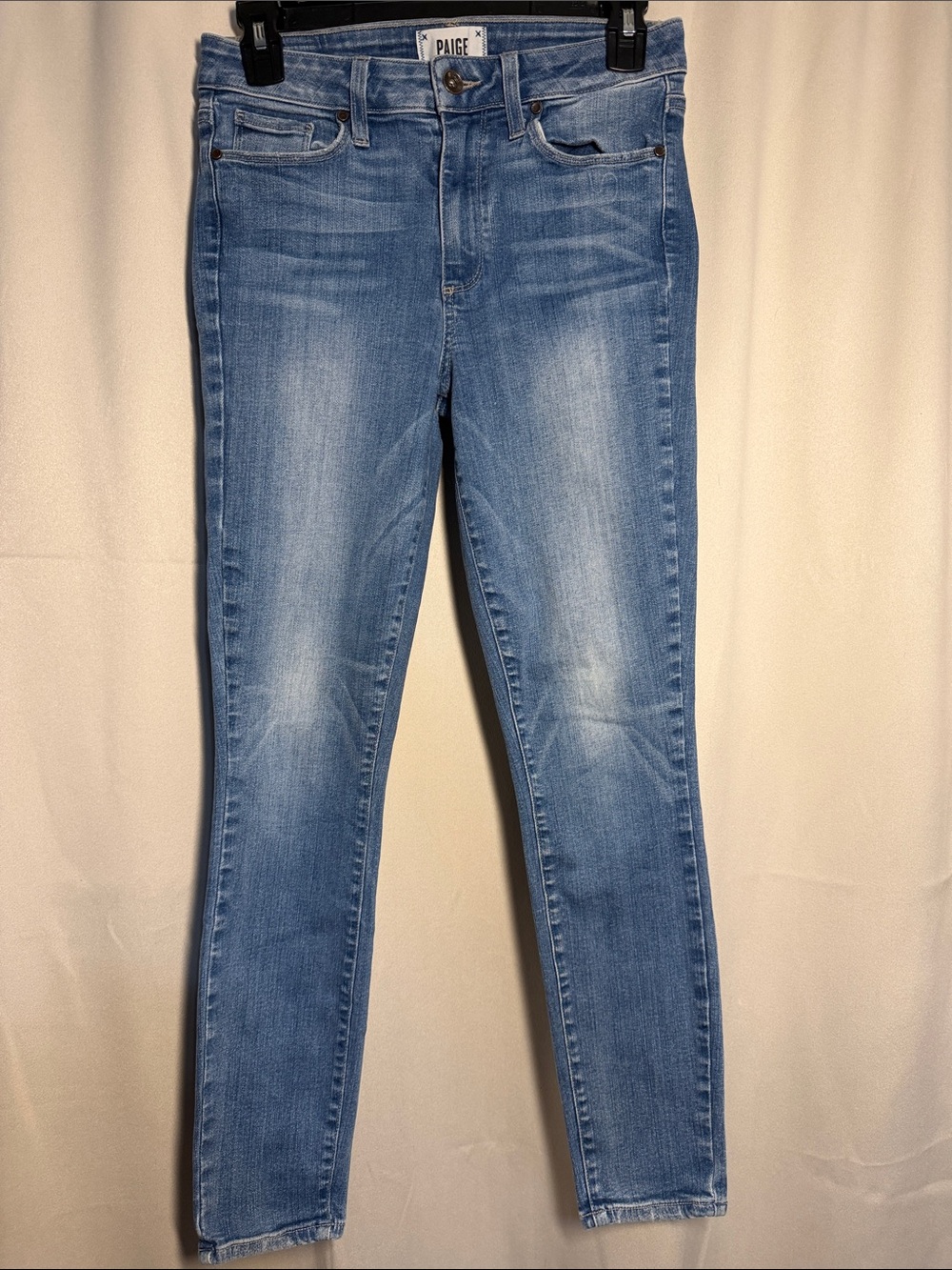 Paige Hoxton Crop Evelina Light Wash Skinny Jeans 27